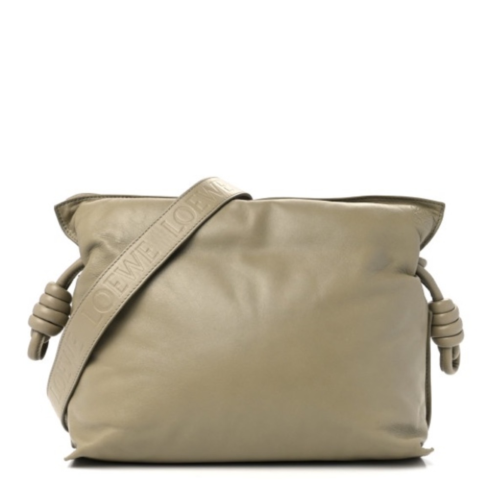 Mini Loewe Puffer Flamenco Clutch - Clay Green